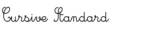 Cursive Standard font preview