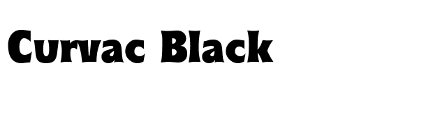 Curvac Black font preview