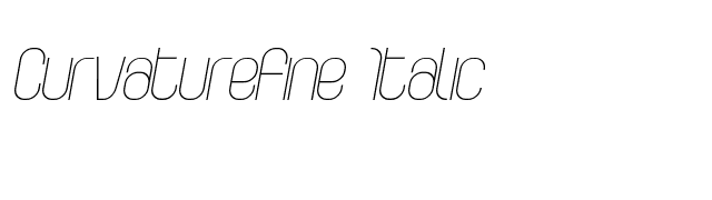 CurvatureFine Italic font preview