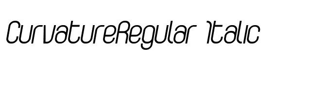CurvatureRegular Italic font preview