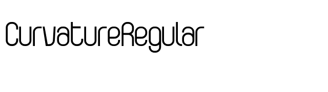 CurvatureRegular font preview