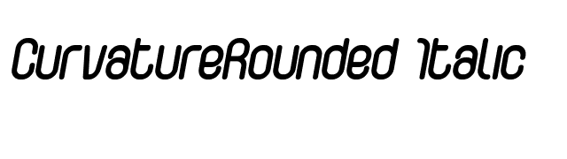 CurvatureRounded Italic font preview
