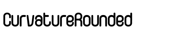 CurvatureRounded font preview
