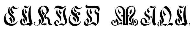 Curved Manuscript, 17th c. font preview