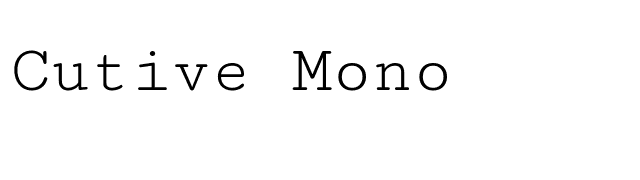 cutive-mono font preview