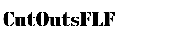 CutOutsFLF font preview