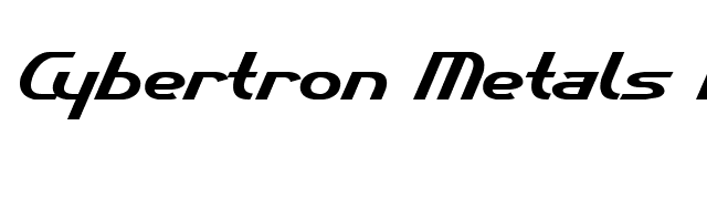 Cybertron Metals Normal font preview