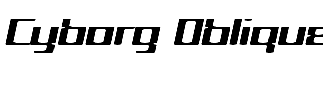 Cyborg Oblique font preview
