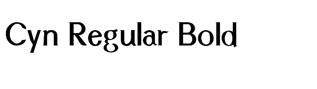 Cyn Regular Bold font preview