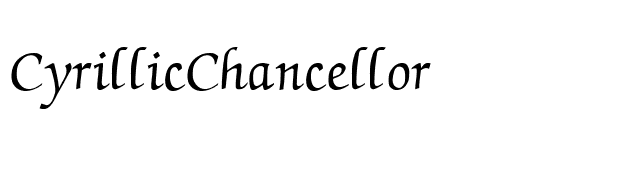 CyrillicChancellor font preview