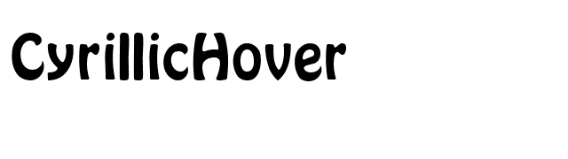 CyrillicHover font preview