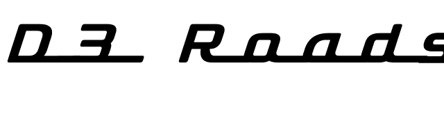 d3-roadsterism-long-italic font preview