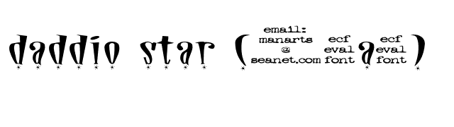 daddio star (eval) font preview
