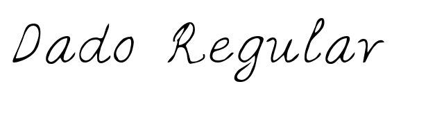Dado Regular font preview
