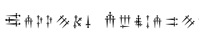 daggers-alphabet font preview