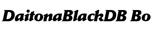 DaitonaBlackDB BoldItalic font preview