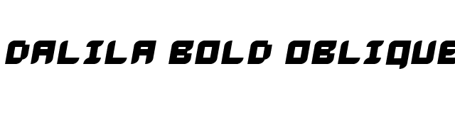 Dalila Bold Oblique font preview