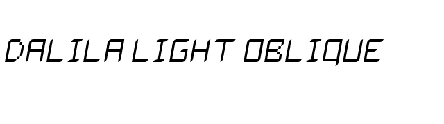 Dalila Light Oblique font preview
