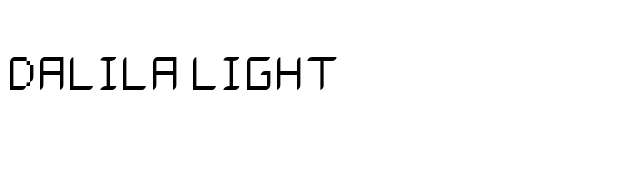 Dalila Light font preview