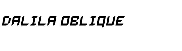 Dalila Oblique font preview