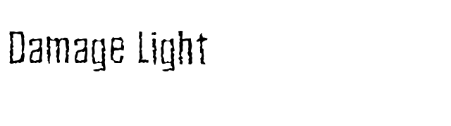 Damage Light font preview