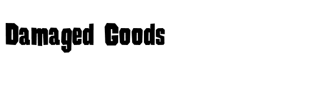 Damaged Goods font preview