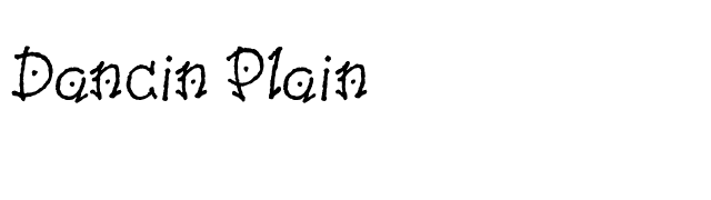 Dancin Plain font preview