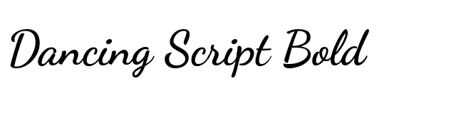 Dancing Script Bold font preview