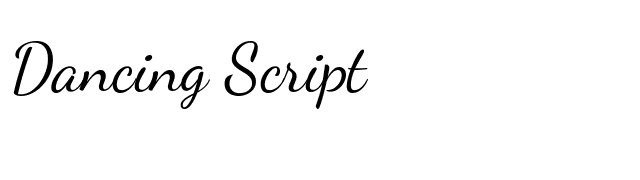 Dancing Script font preview
