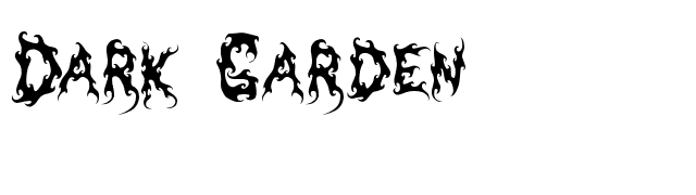 Dark Garden font preview