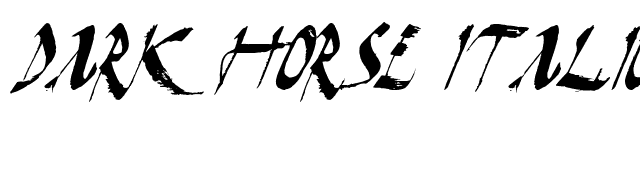 Dark Horse Italic font preview