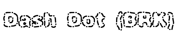 Dash Dot (BRK) font preview