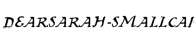 dearsarah-smallcaps font preview