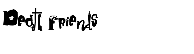 Death Friends font preview