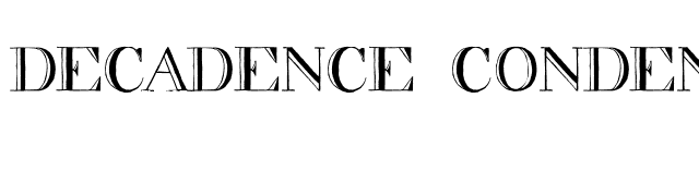 decadence condensed font preview