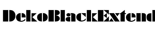 DekoBlackExtended-Serial-Regular font preview