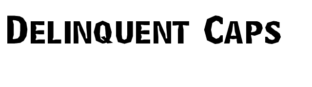 Delinquent Caps font preview