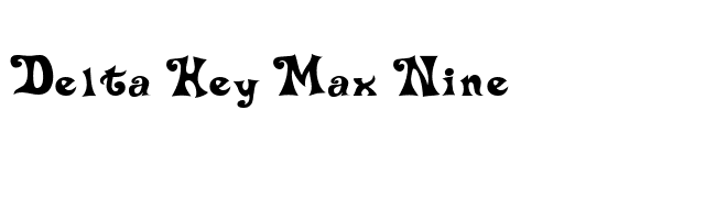 delta-hey-max-nine font preview