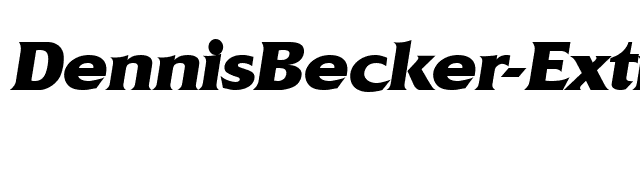 DennisBecker-ExtraBold Italic font preview