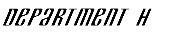 Department H font preview