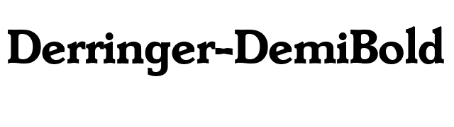 Derringer-DemiBold font preview