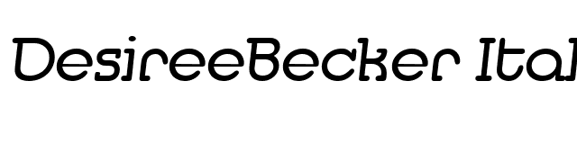 DesireeBecker Italic font preview