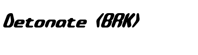 Detonate (BRK) font preview