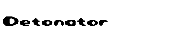 Detonator font preview
