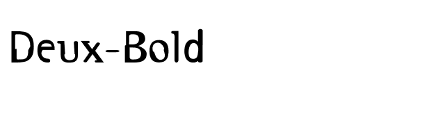 Deux-Bold font preview