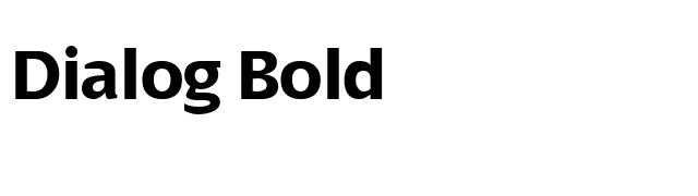 Dialog Bold font preview