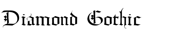 Diamond Gothic font preview