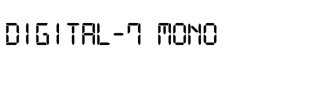 Digital-7 Mono font preview
