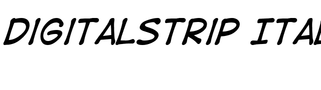 digitalstrip-italic font preview