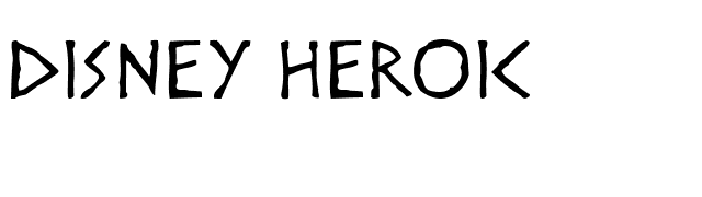 Disney Heroic font preview